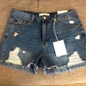 Kancan Denim High Rise Shorts